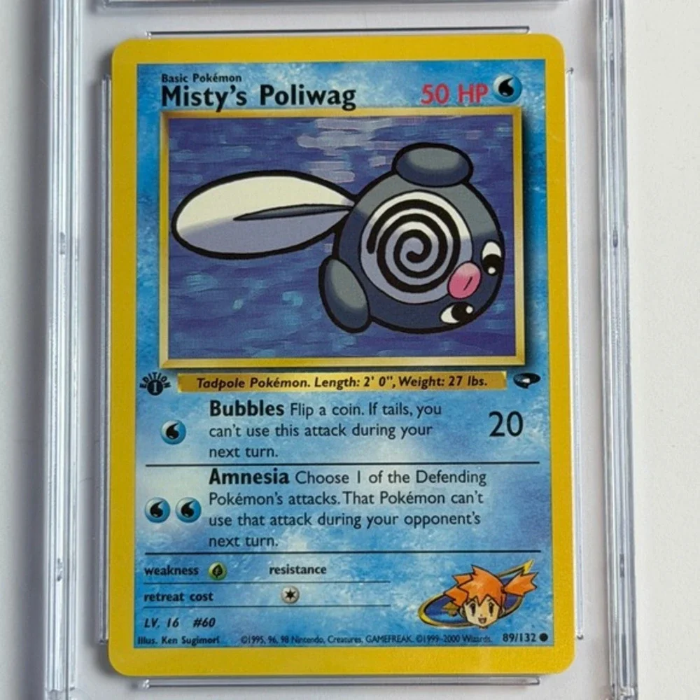 Misty's Poliwag‎ 1st Ed. 89/132 CGC 9 Mint TCG Pokemon 2000 Gym Challenge WotC